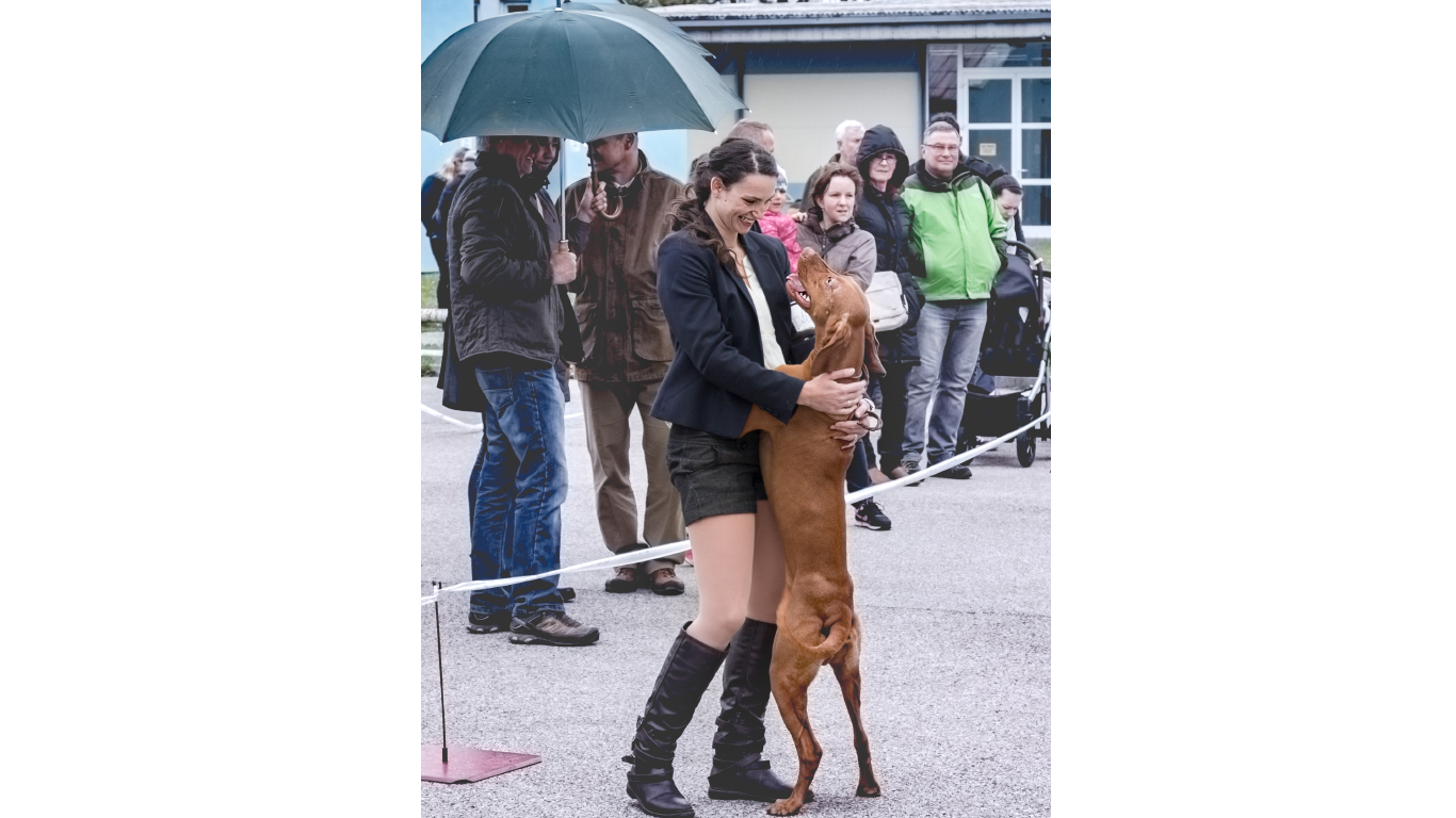  Axel Bayetty s chovatelkou Hankou 